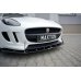 Накладка сплиттер на передний бампер Вар2 на Jaguar F-Type